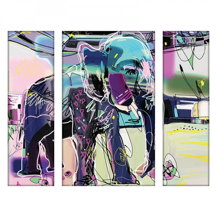 Wall art for home decor printed on canvas fabric with hidden frame size 120 × 100 cm