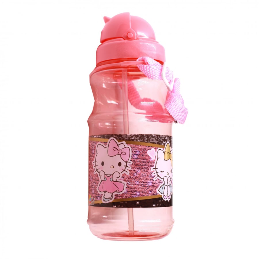 هيلوكيتي- زمزمية بلاستيك شفافة - Hello Kitty Transparent Water Bottle