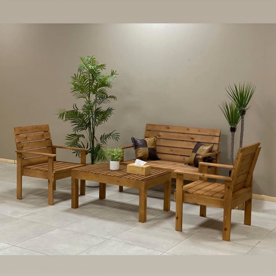 Large chair in rustic wooden sitting