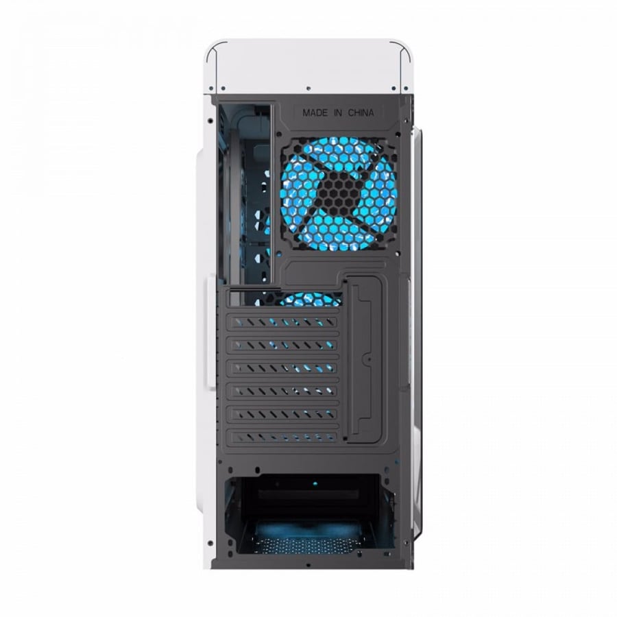 Gamemax StarLight ATX Mid Tower White (Blue LED Fan) Gaming Casing