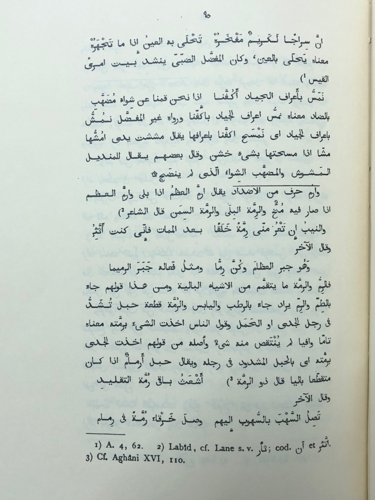 كتاب الاضداد - طبع في مطبعة ليدن في برلين