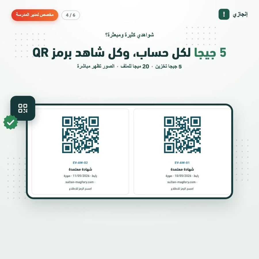 إنجازي — ملف الإنجاز الإلكتروني لمدير المدرسة