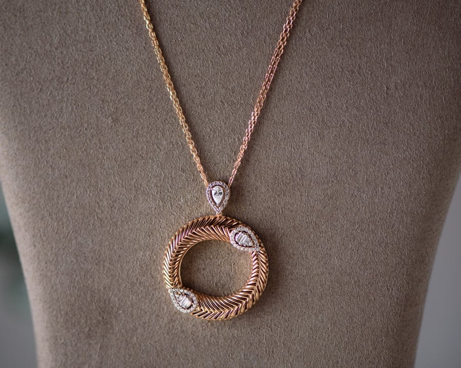 18k rose gold rosary