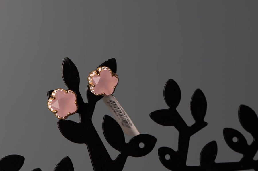 rose quartz earrings