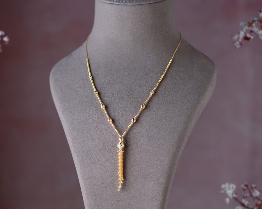 21k gold rosary (length: 75 cm)