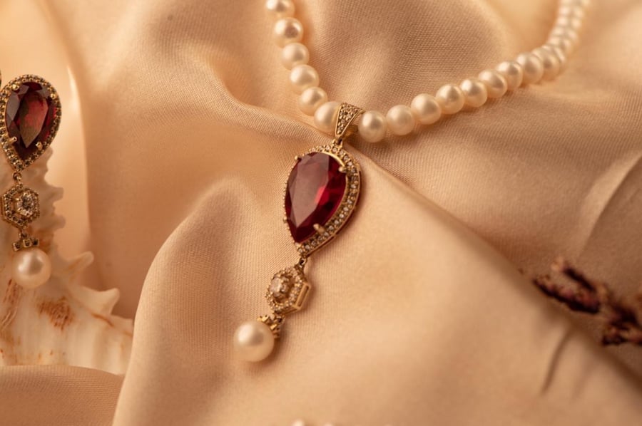 Earring set with necklace Lulu