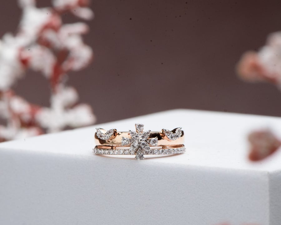 18k rose gold ring