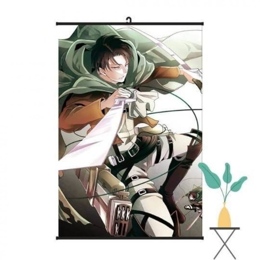 Levi wall hanging from Attack on Titan anime, large size