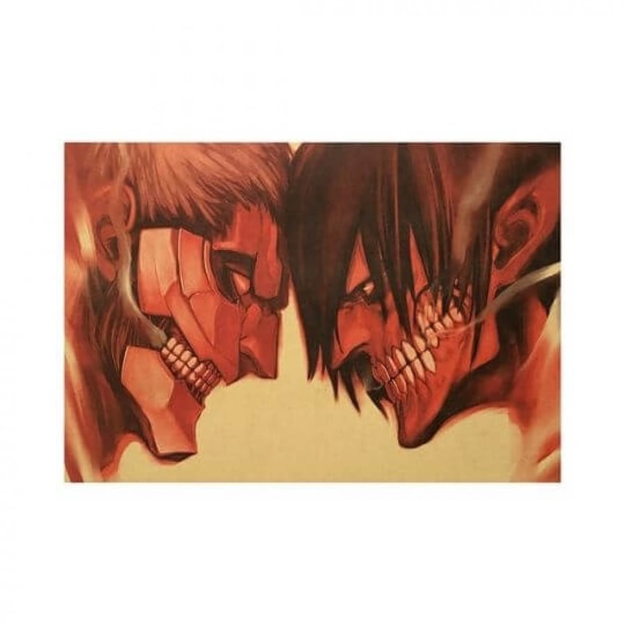 Eren Yeager paper poster from the anime Attack on Titan