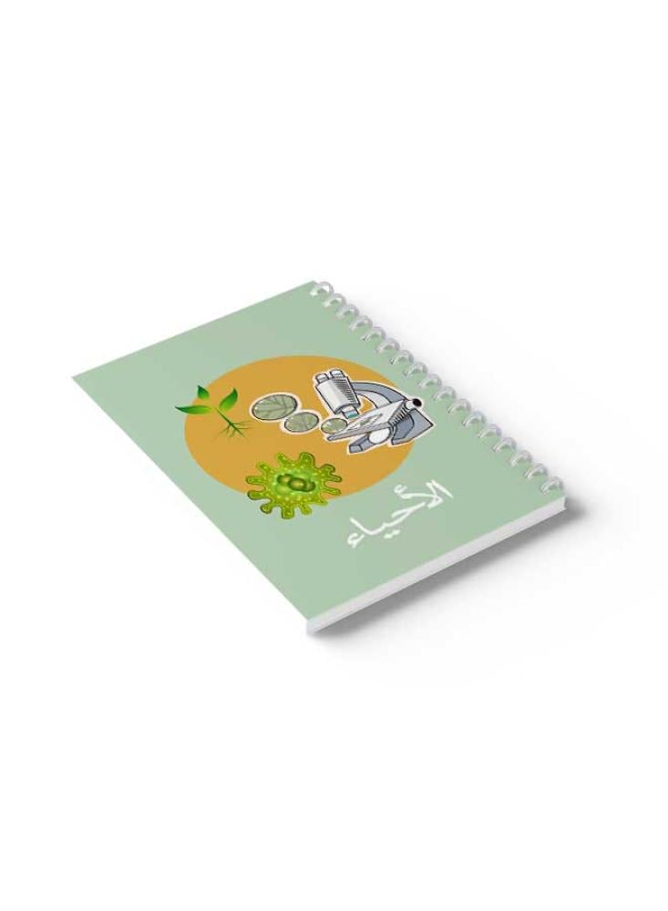 دفتر سلك 60 ورقة أحياء تصميم مجهر