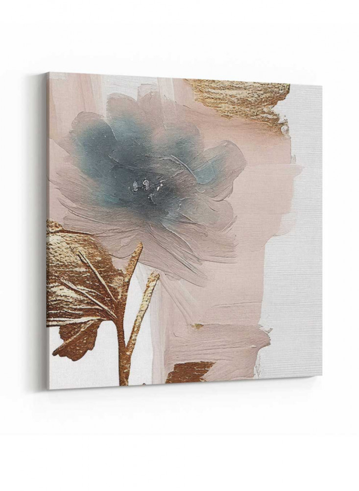 Square canvas painting on a wooden frame, oil art design, for home, living room, office, decor