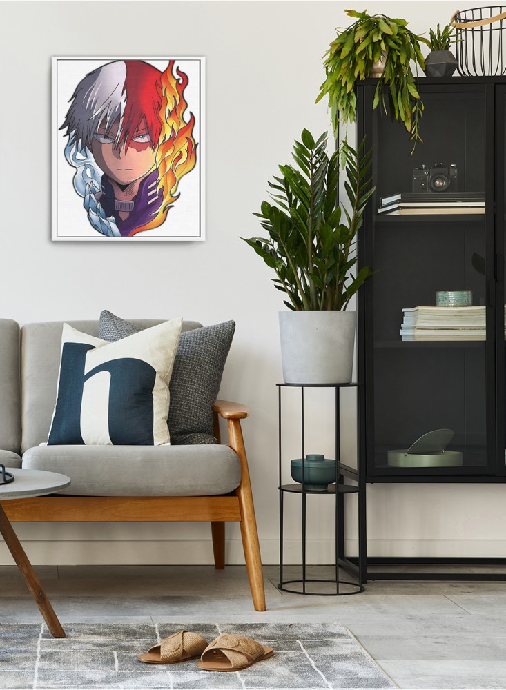 Canvas board on a wooden frame, Todoroki anime academy character design