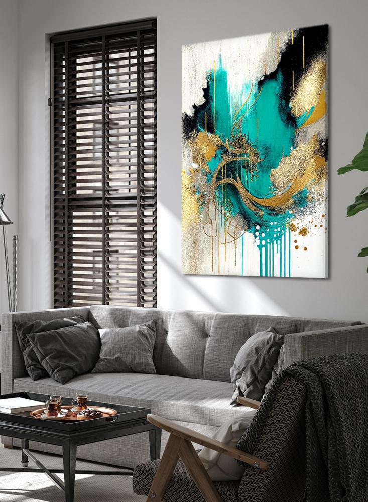 Canvas board on wooden frame with artistic pattern design