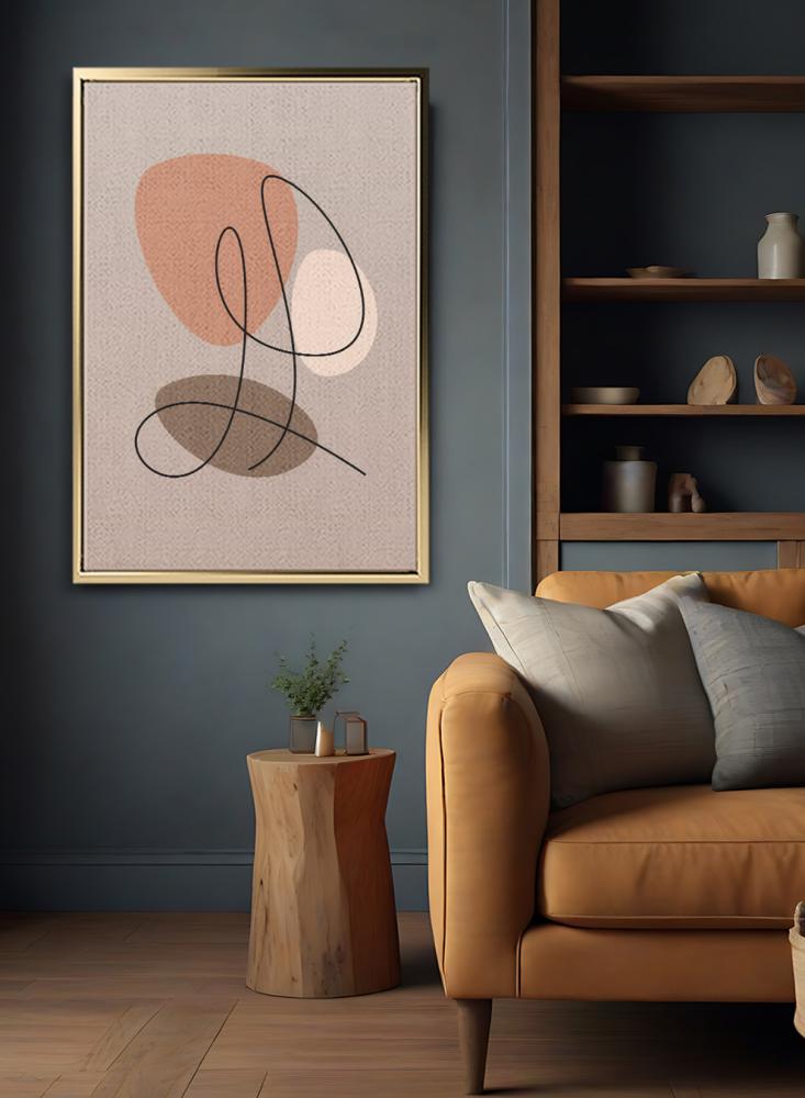 Canvas board on wooden frame with artistic pattern design