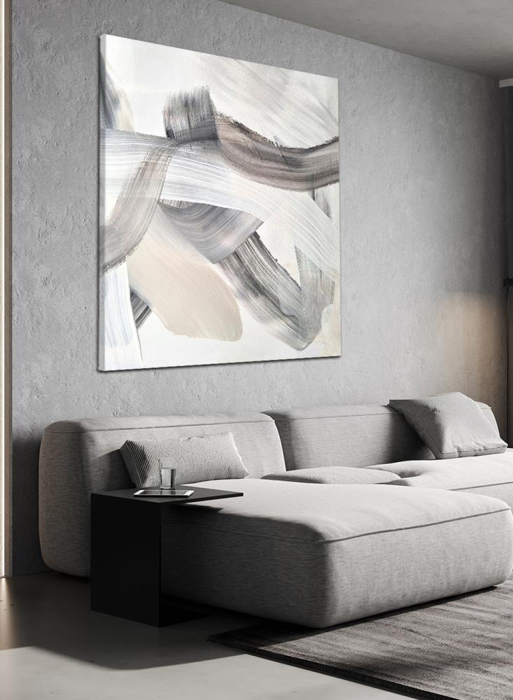 Canvas board on wooden frame with abstract art design