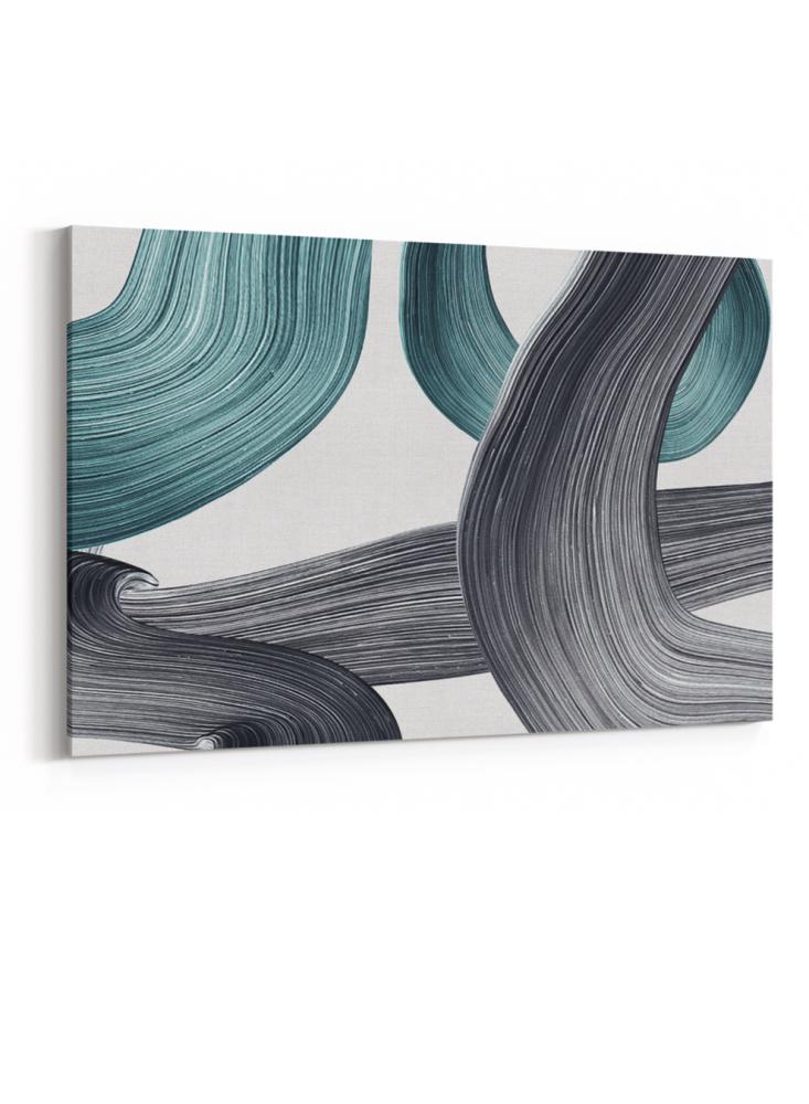 Canvas painting on wooden frame with artistic pattern design