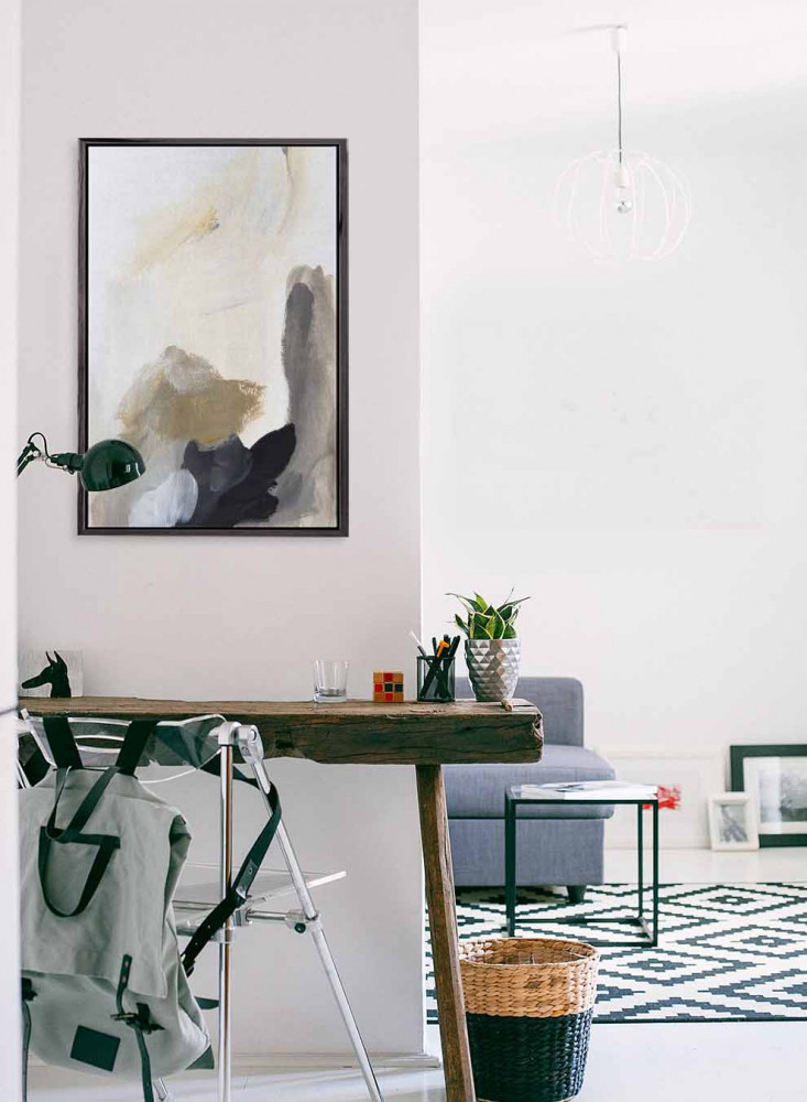 Canvas painting on a wooden frame, abstract art design for going to depths, for home, living room, office, decoration