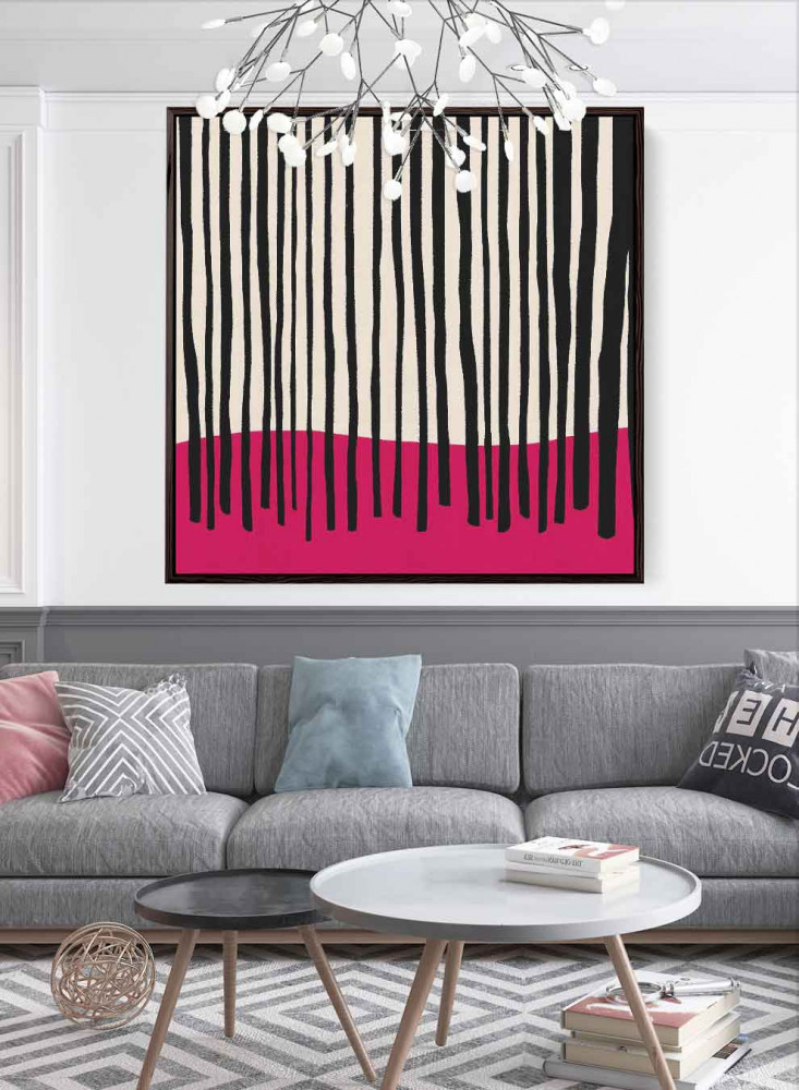 Square canvas painting on a wooden frame, repeating pattern design, for home, living room, office, decoration