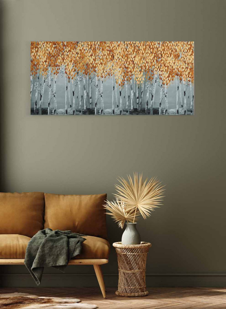Panorama Landscape Painting on Canvas on Wooden Frame, Abstract Art Design, for Home, Living Room, Office, Decoration