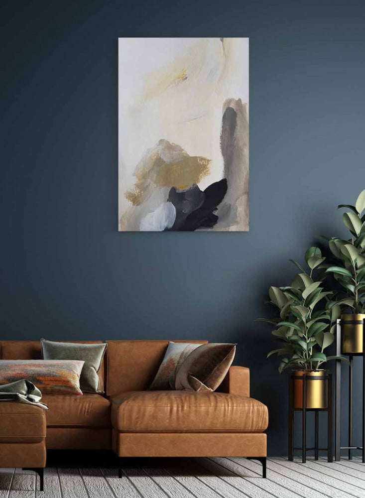 Canvas painting on a wooden frame, abstract art design for going to depths, for home, living room, office, decoration