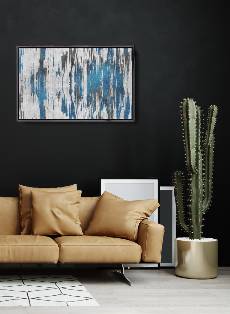 Canvas painting on a wooden frame, abstract art design, horizontal view, for the home, living room, office, decoration
