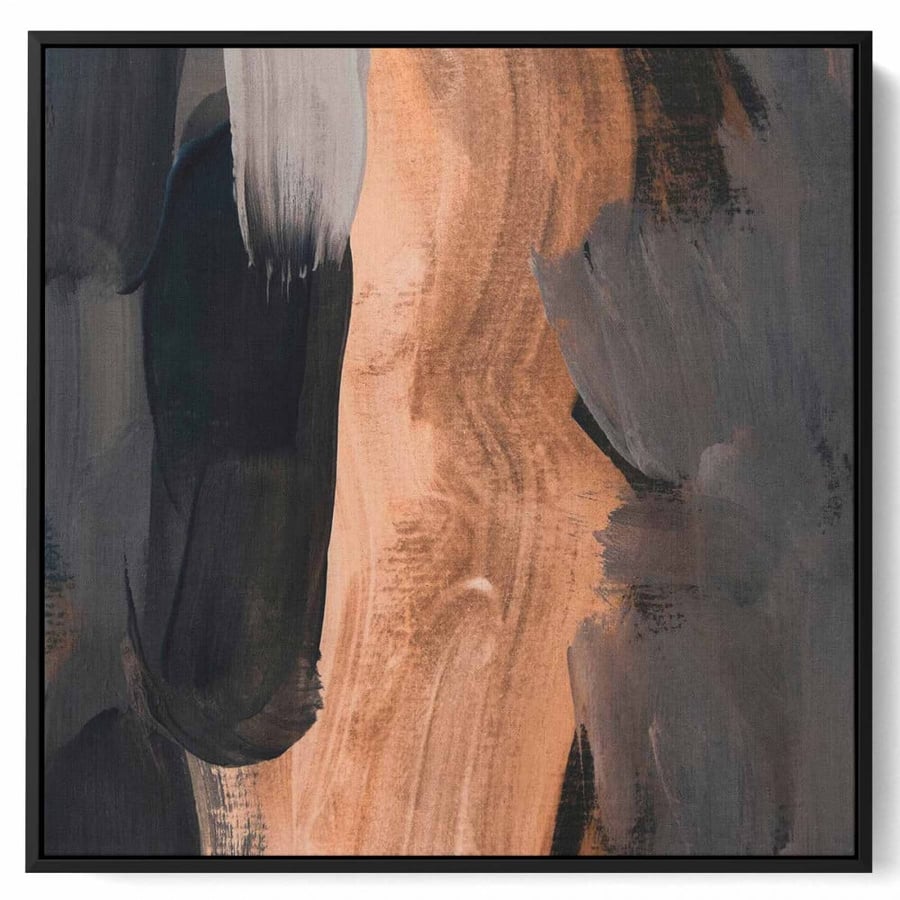 Square canvas painting on a wooden frame, abstract art design, for home, living room, office, decoration