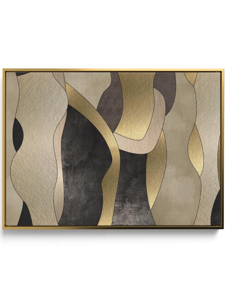Canvas board on wooden frame with abstract art design