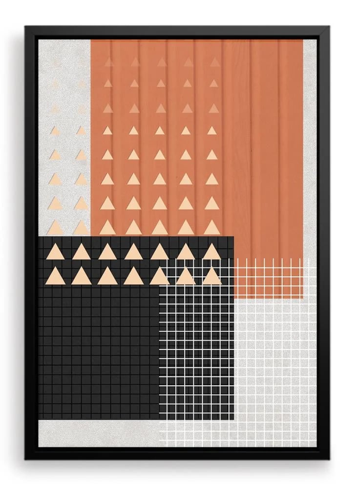 Canvas painting on wooden frame with a design inspired by the Saudi character