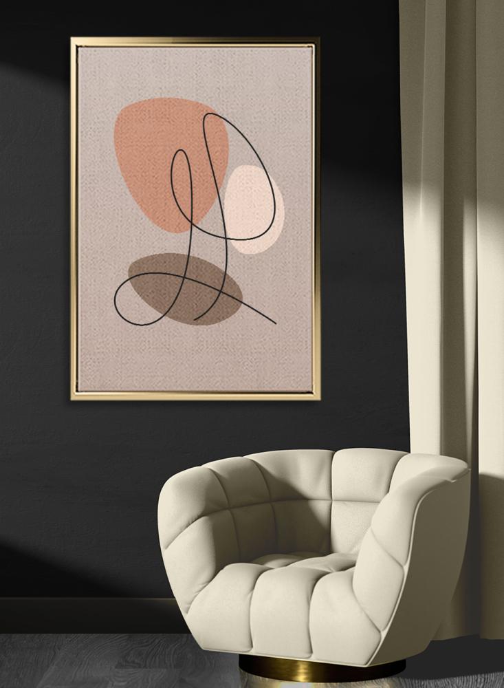 Canvas board on wooden frame with artistic pattern design