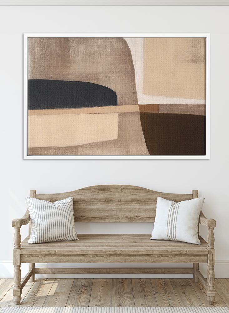 Canvas painting on wooden frame with artistic pattern design