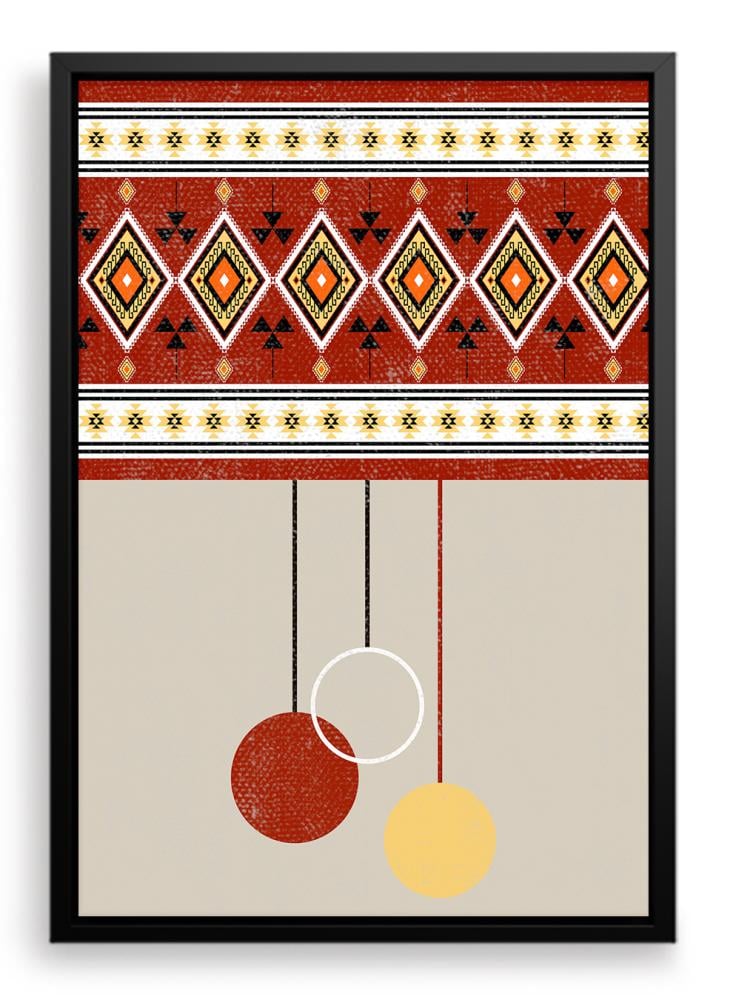 Canvas painting on wooden frame with a design inspired by the Saudi character