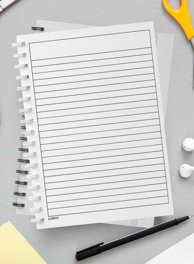 Wire-bound notebook 60 pages with a cover of cardboard featuring a world map design