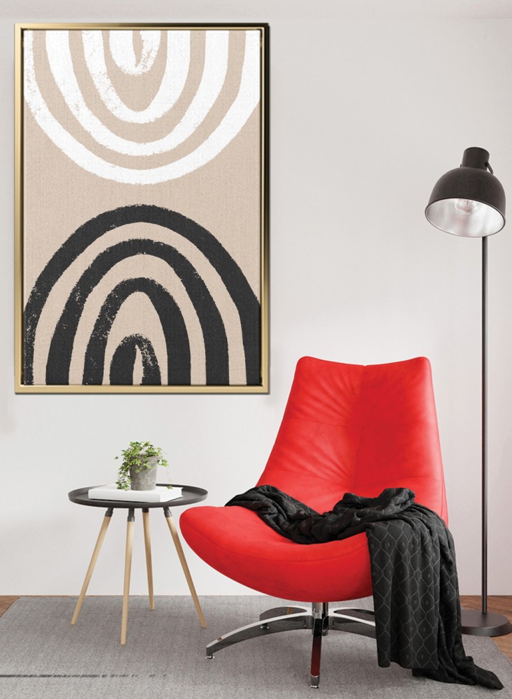 اشتر لوحه كلاسيكيه كانفاس بتصميم نمط فني منحنيات بالوان هادئه