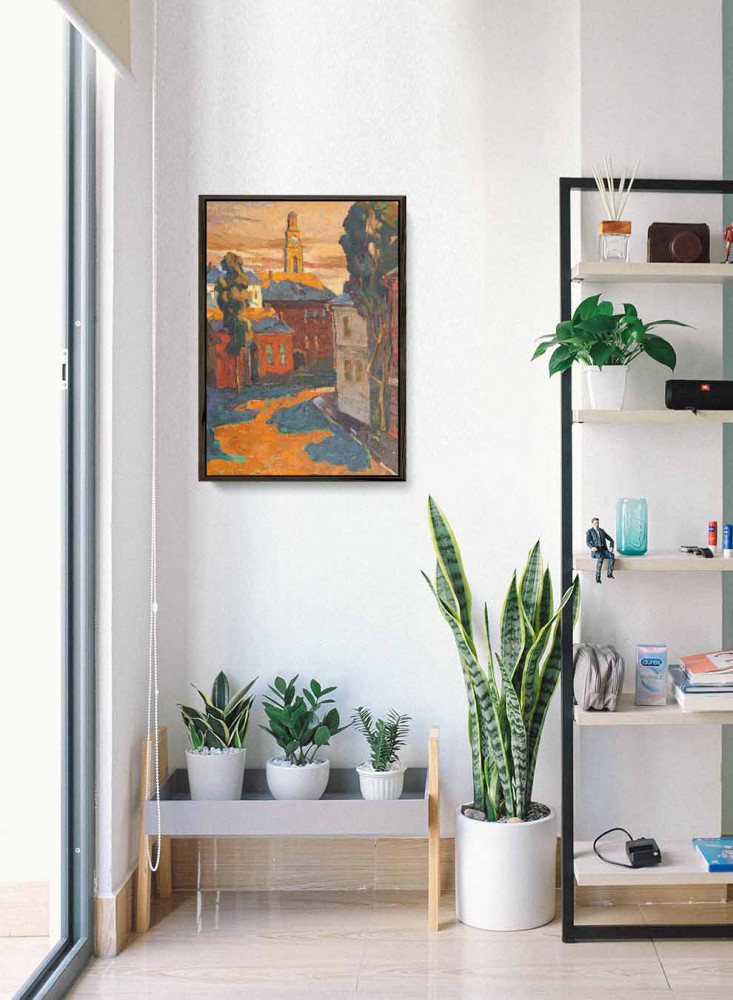 لوحة كانفاس على إطار خشبي، تصميم فن زيتي للبيوت، للمنزل، غرفة المعيشة، المكتب، الديكور