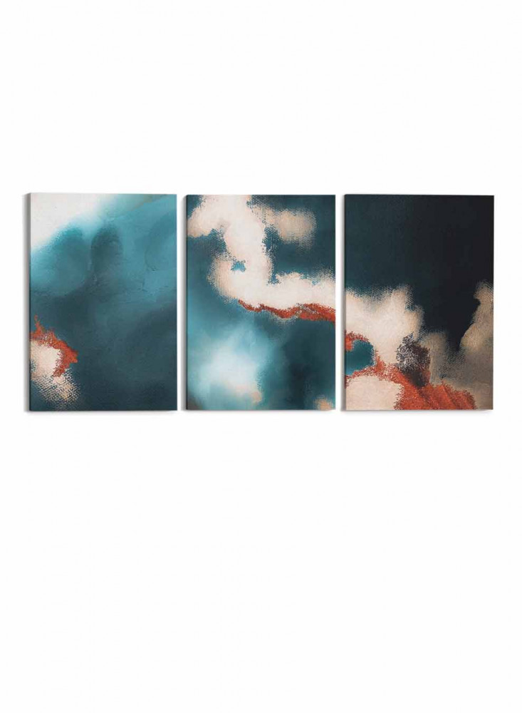 Set of 3 Canvas Paintings on Wooden Frame, Colorful Wall Design, for Home, Living Room, Office, Decoration