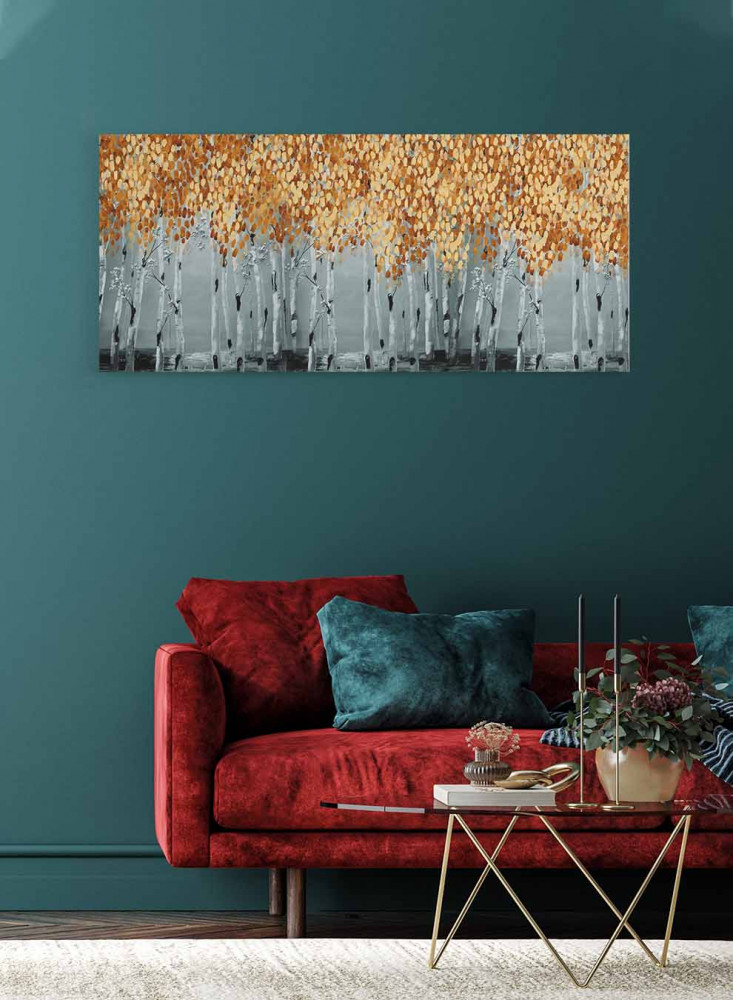 Panorama Landscape Painting on Canvas on Wooden Frame, Abstract Art Design, for Home, Living Room, Office, Decoration