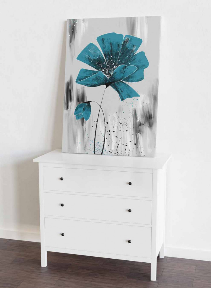 Canvas board on wooden frame, floral art pattern design, for home, living room, office, decoration