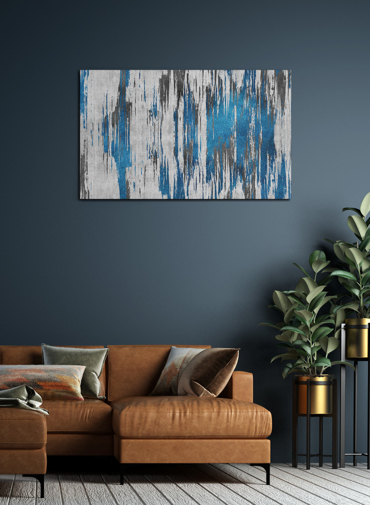 Canvas painting on a wooden frame, abstract art design, horizontal view, for the home, living room, office, decoration
