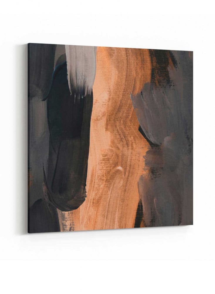 Square canvas painting on a wooden frame, abstract art design, for home, living room, office, decoration