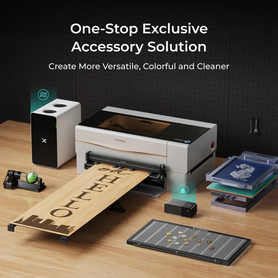 xTool P2S 55W Desktop CO2 Laser Cutter (all in one bundle)