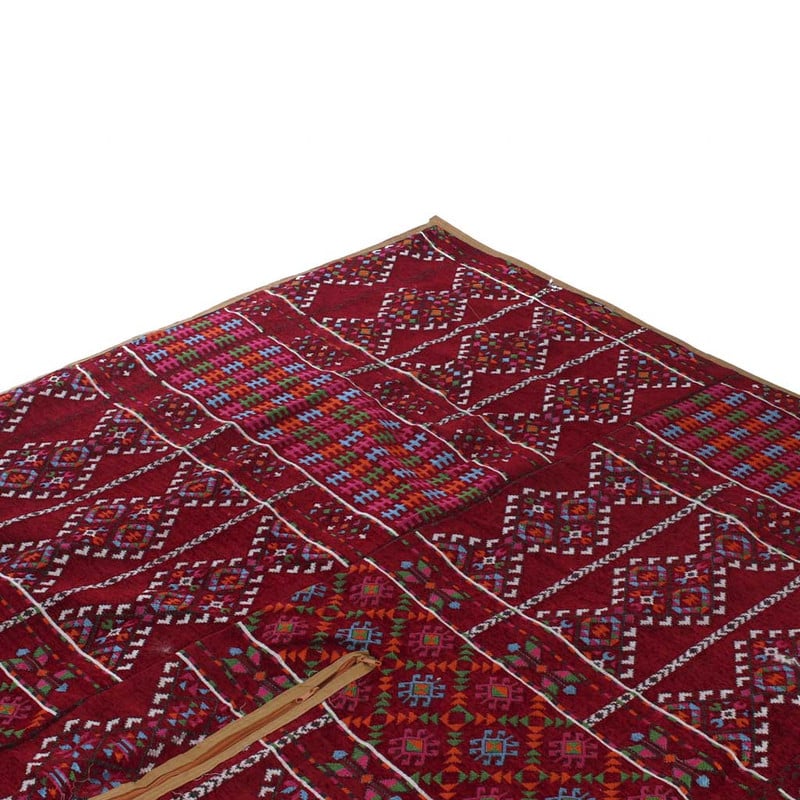 فرشة سوري احمر منقوش مع فتحة وجار م 3*3