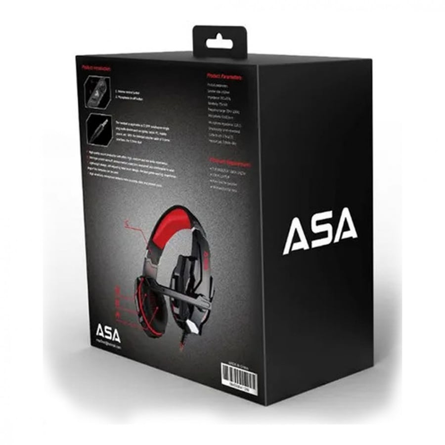 ASA CLOUD GAMING HEADSET PC/PSA/XBOX ONE - RED
