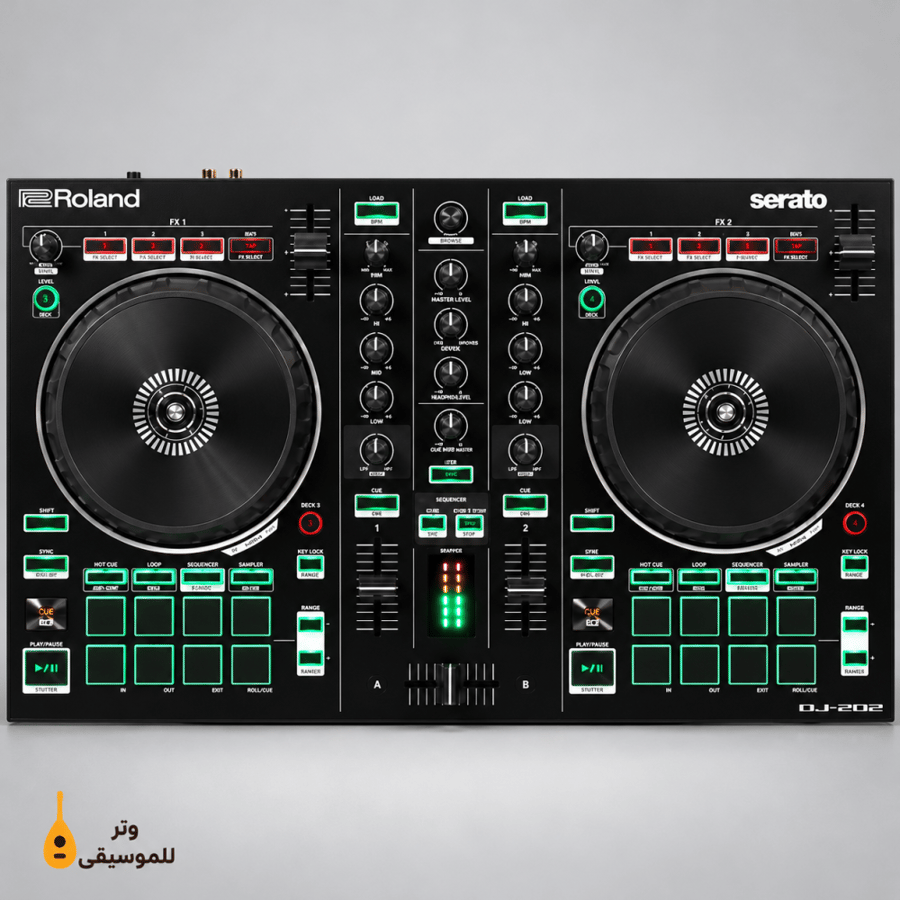 وحدة تحكم DJ Roland DJ-202 – قناتان وأربعة أسطح تحكم