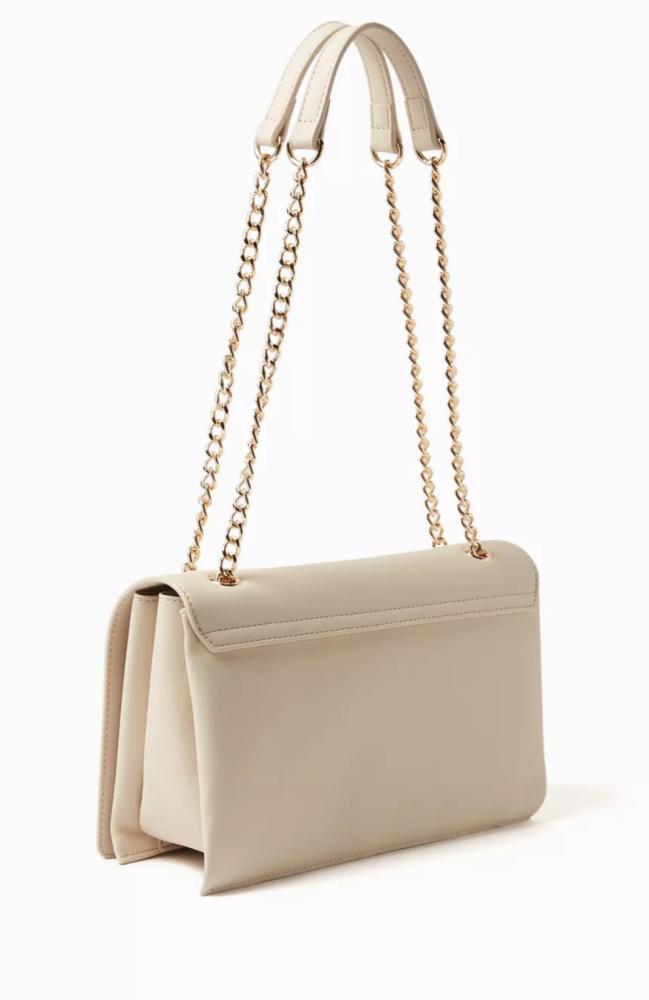 Love Moschino Zip through crossbody Creamy Colour