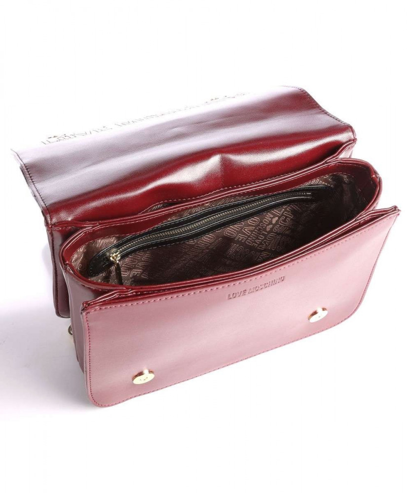 LOVE MOSCHINO QUILTED SHINY CROSSBODY BAG