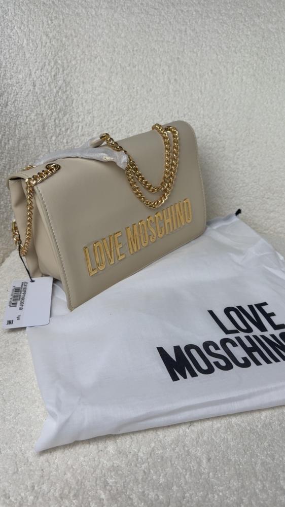 Love Moschino Zip through crossbody Creamy Colour
