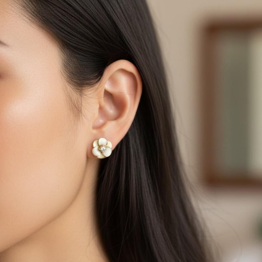 Kate Spade Earrings White Flower