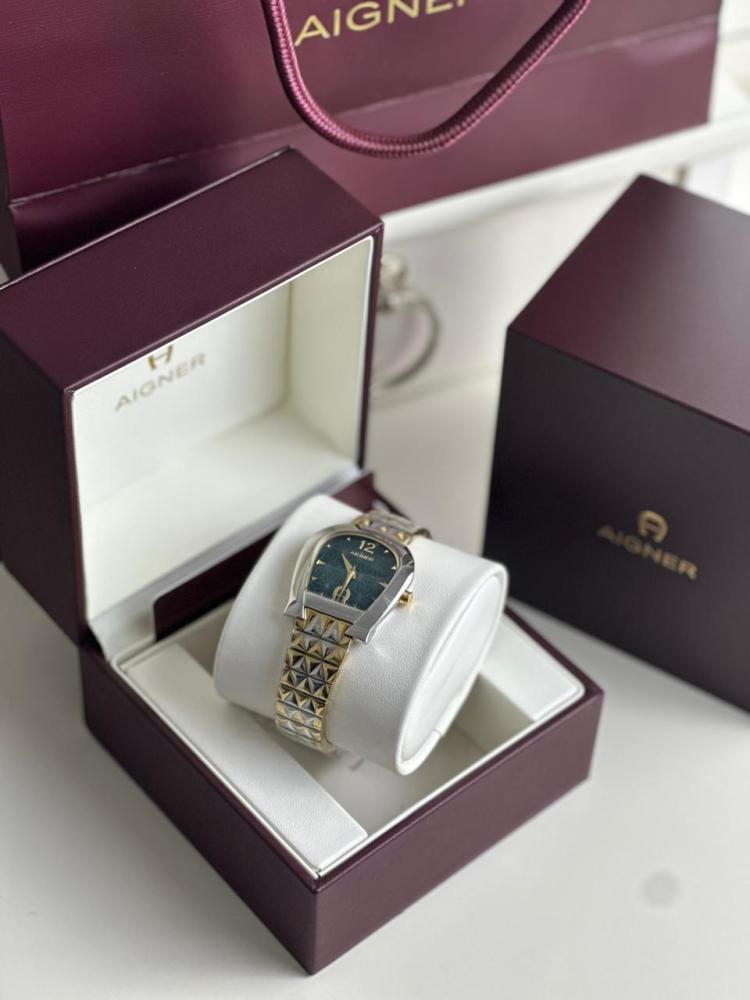 Aigner ELBA ladies green dial watch