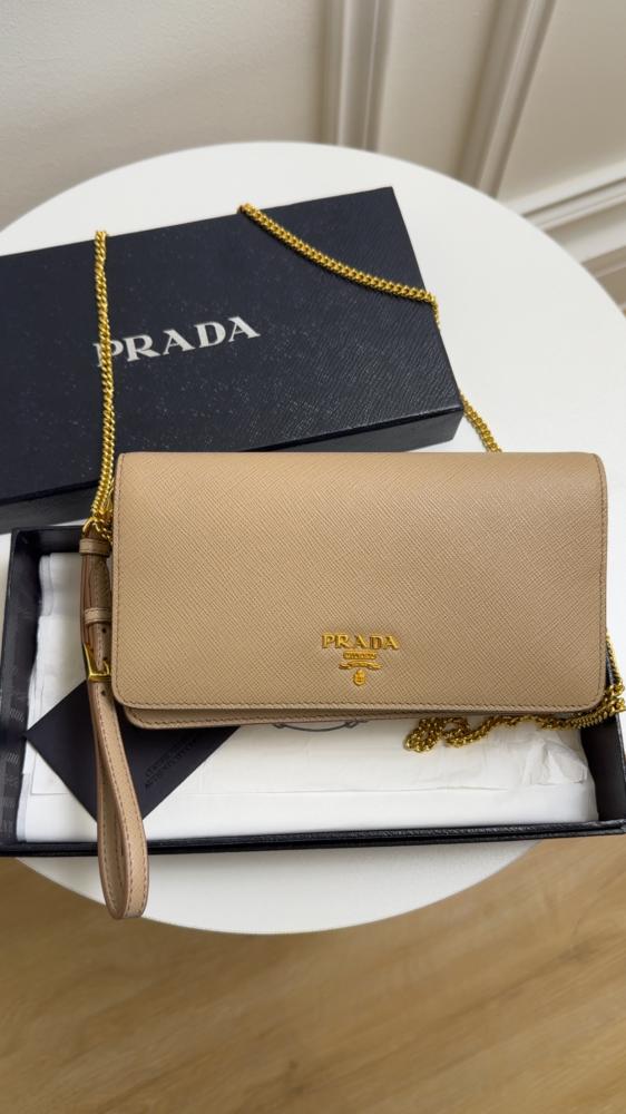 Prada Wallet on Chain Nude Colour