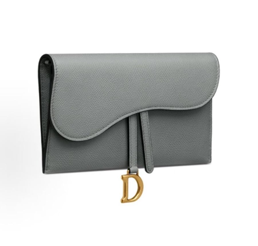DIOR SADDLE WALLET BAG in DARK GRAY
